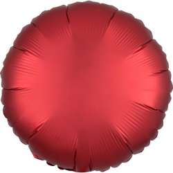 Balon foliowy Lustre Dark czerwony okrągły 43cm - 1