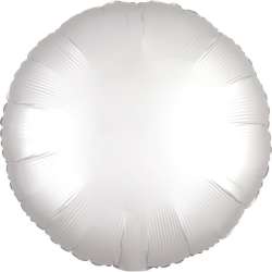 Balon foliowy Lustre biały okrągły 43cm - 1