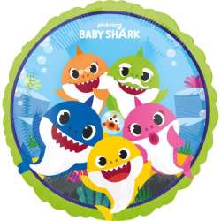 Balon foliowy Standard Baby Shark S60 zapakowany 43cm (4075801) - 1