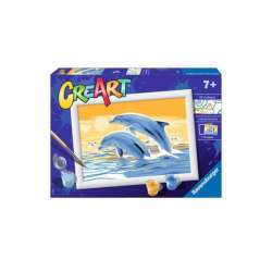 Malowanka CreArt dla dzieci: Delfiny RAVENSBURGER malowanie po numerach (200733)