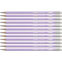 Ołówek Swano Pastel HB z gumką lilia (12szt)