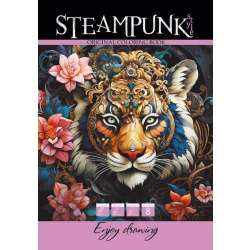 Kolorowanka A4 8 obrazków Steampunk Tygrys