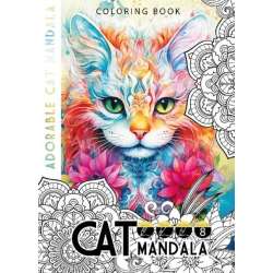 Kolorowanka A4 8 obrazków Cat mandala Koty - 1