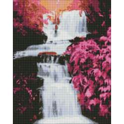 Diamentowa Mozaika - Tropikalny wodospad 40x50cm