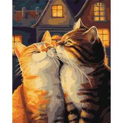 Malowanie po numerach - Zakochane koty 40x50cm