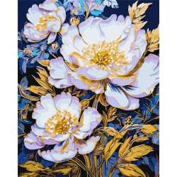 Malowanie po numerach - Eleganckie kwiaty 40x50cm