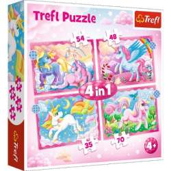 Puzzle Trefl 4w1 Jednorożce i magia (34389 TREFL) - 1