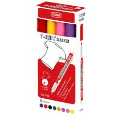 Marker do ubrań Brush 8 kolorów TOMA - 1