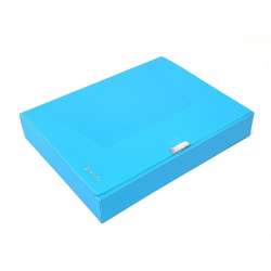 Teczka A4 box 55mm neon niebieska