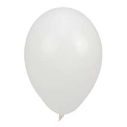 Balony pastelowe jednokolorowe białe 24cm 10szt - 1