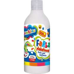 Farba plakatowa w butelce 500 ml biała bambino (5903235628733)