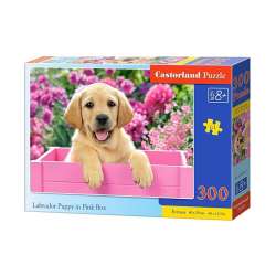 Puzzle 300 Szczenię Labrador w róż. pudle CASTOR (030071) - 1