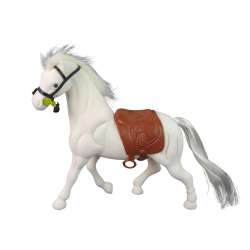 Figurka Koń Biały Siodło Farma Lean Toys (1096) - 1