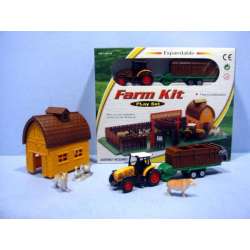 Farma zestaw z traktorem, stodołą, zagrodą i zwierzętami (HXPT027) - 3