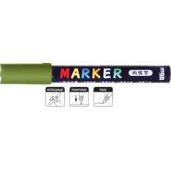 Marker akrylowy 1-2mm zielony oliwkowy (6szt) M&G - 1
