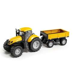 Traktor z przyczepą żółty - 1