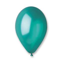 Balony metaliczne zielone turkusowe 25cm 100szt. - 1
