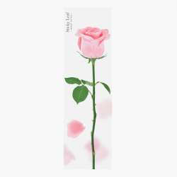 Kartki samoprzylepne pion Róża różowa