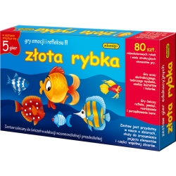 GRA'ADAMIGO' ZŁOTA RYBKA -5 GIER  80 PLAKIETEK 11 SPŁAWI - 1