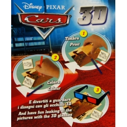 PIECZĄTKI Z OKULARAMI 3D CARS -5 PIECZĄTEK, TRÓJWYMIAROWE OBRAZKI - 2