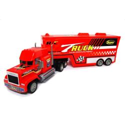 Ciężarówka TRUCK z naczepą czerwona 48cm otw. tylna klap - 1