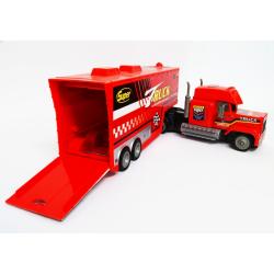 Ciężarówka TRUCK z naczepą czerwona 48cm otw. tylna klap - 4