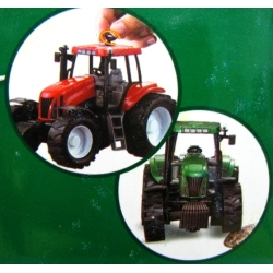 TRAKTOR Z PRZYCZEPĄ Z DREWNEM, 2 KIEROWNICE, SKRĘTNE KOŁ - 5