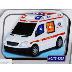 Ambulans Policja /Karetka na baterie z dźwiękami 21cm - 6