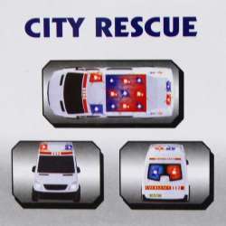 Ambulans Policja /Karetka na baterie z dźwiękami 21cm - 5