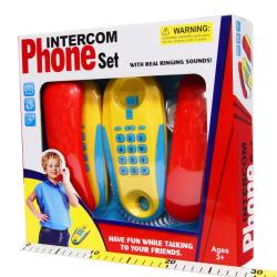 Interkom, telefony podłużne połączone kablem (130-891031) - 2