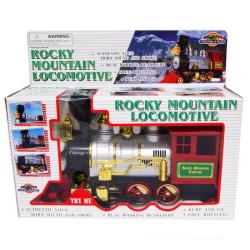 Lokomotywa dymiąca z dźwiękami 'ROCKY MOUNTAIN' jeździ - 1