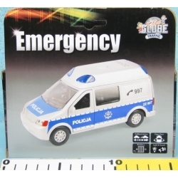 POLICJA VAN w pudełku Z DŹWIĘKAMI I ŚWIATŁEM pull-back - 2