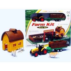 Farma zestaw z traktorem, stodołą, zagrodą i zwierzętami (HXPT027) - 2