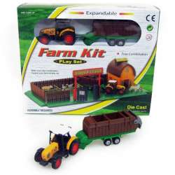 Farma zestaw z traktorem, stodołą, zagrodą i zwierzętami (HXPT027) - 1