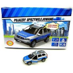 Samochód Volvo Policja z polskim głosem i dźw. pull-back (HKG062) - 1