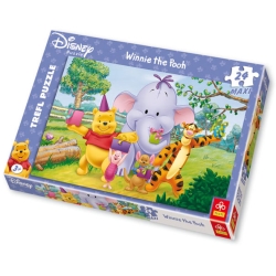 24 duże elementy - Kubuś Puchatek "Sto lat" - Puzzle TREFL   - 1