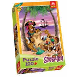PUZZLE TREFL 100 SCOOBY-DOO NA WYSPIE SKARBÓW  27x41cm - 1