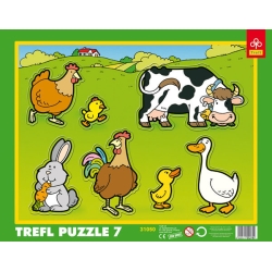 PUZZ TREFL RAMKA 5,10el. WIEJSKIE ZWIERZĘTA - 1