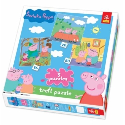 PUZZLE TREFL 20+36+50 ŚWINKA PEPPA - 1