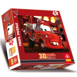 PUZZLE TREFL 3D-48 PŁONĄCY BUDYNEK - CARS - 1