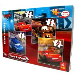 PUZZLE JUNIOR 4+6+9+12 AUTA -CARS - 1