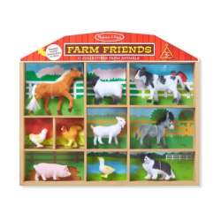 MELISSA Figurki zwierząt - Farma zestaw 10594 Zwierzęta koń kurczak świnia kaczka krowa osioł koza kogut owca (10594 MELISSA) - 1