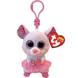 Beanie Boos Nina - Biała ballerina mysz 8,5cm - 1