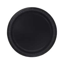 Talerzyki papierowe czarne 18cm 8szt