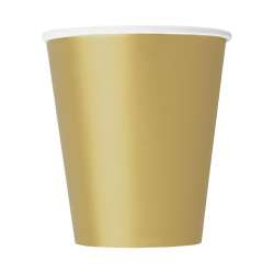 Kubeczki papierowe złote 270ml 8szt - 1