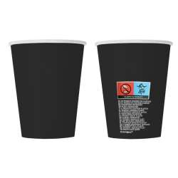 Kubeczki papierowe czarne 270ml 8szt