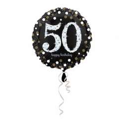 Balon foliowy Sparkling Birthday 50 43cm