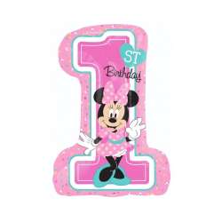 Balon foliowy 1st Birthday Minnie Mouse