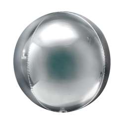 Balon foliowy kula srebrna 53x53cm