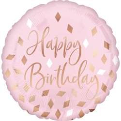 Balon foliowy Blush Birthday standard 43cm